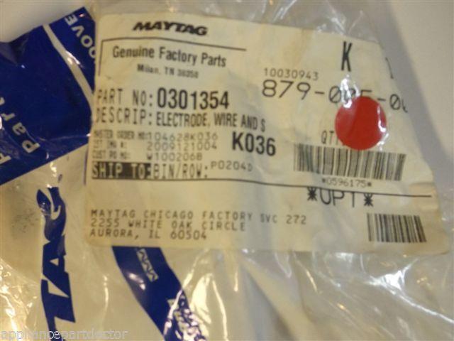 Maytag Amana Gas Stove 0301354 ELECTRODE NEW IN BOX Maytag Amana Gas Stove 0301354 ELECTRODE NEW IN BOX